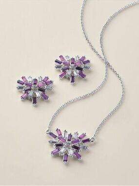 Celestial Sparkling Necklace and Earring Set